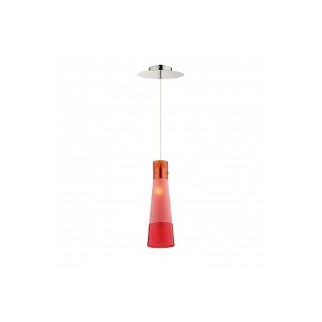 Lampadario cono in vetro Rosso KUKY CLEAR SP1