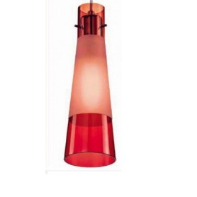 Lampadario cono in vetro Rosso KUKY CLEAR SP1 2