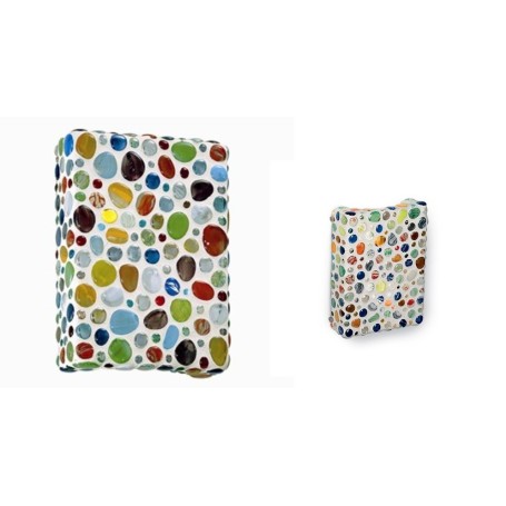 LAMPADA DA PARETE CON SASSI IN VETRO MULTICOLORE GEMME AP2 ideal lux