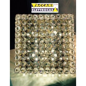 Plafoniera quadrata con Cristalli molati e montatura... 2