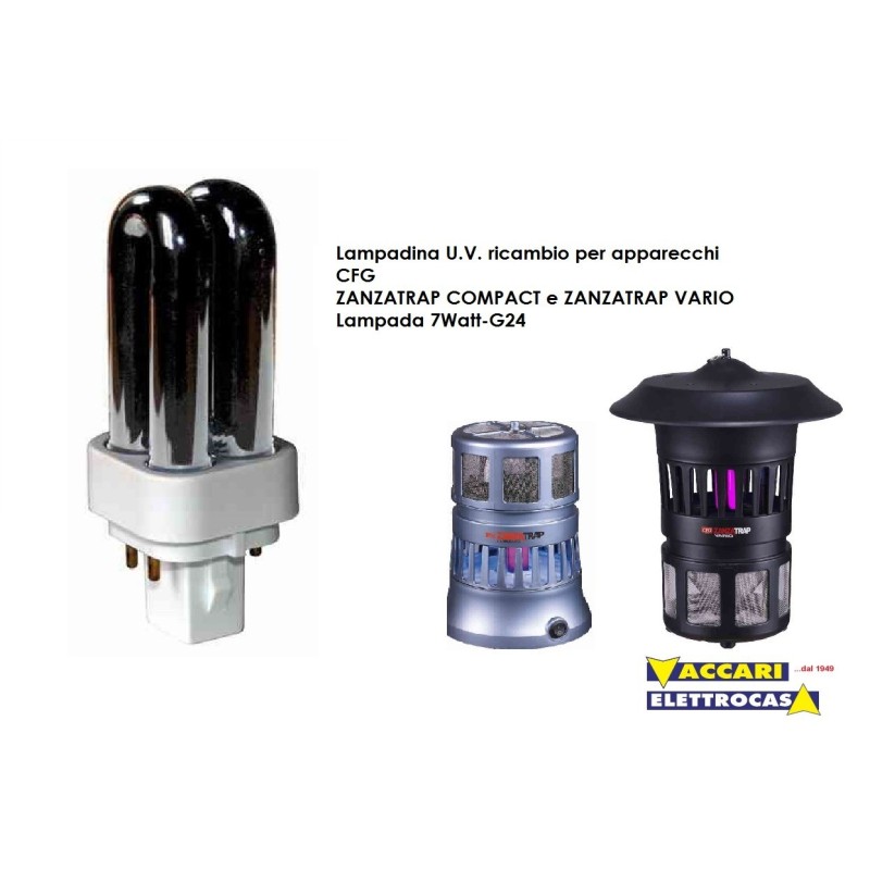LAMPADA DI RICAMBIO PER  ZANZATRAP VARIO, ZANZATRAP COMPACT CFG e METEORA Melchioni Family
