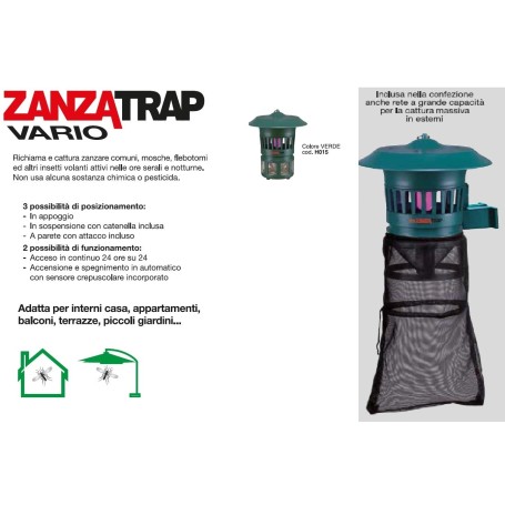 ZANZATRAP VARIO cattura zanzare da parete VERDE