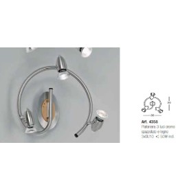 PERENZ 4358 PLAFONIERA CIRCOLARE 3 FARETTI 2
