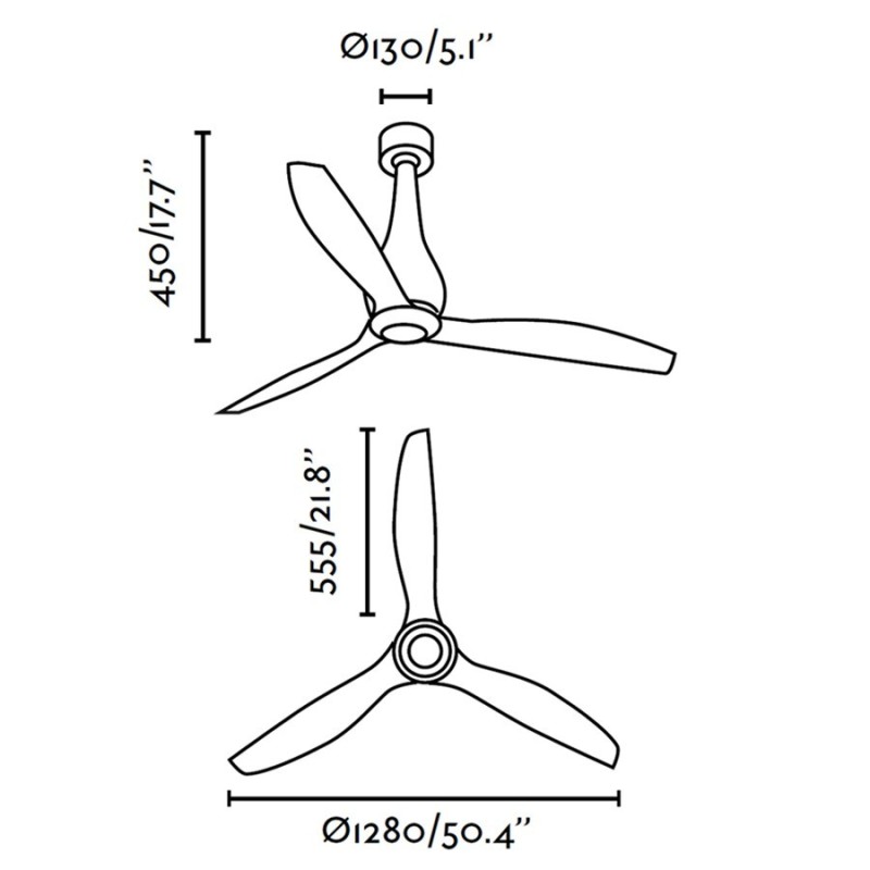FARO ventilatore soffitto moderno  in cristallo...
