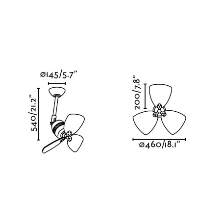 ventilatore soffitto VEDRA FARO 33450 linea Vintage