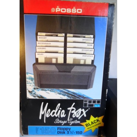 MEDIA BOX POSSO per 150 FLOPPY DISK CASSETTO STORAGE