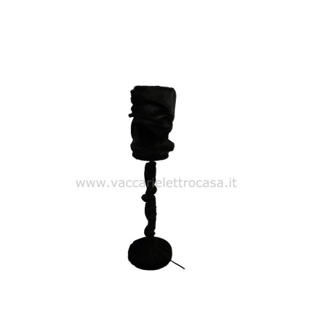 LAMPADA DA TAVOLO IN VELLUTO NERO FARO PUCCINI  LO 29642 LOREFAR 296