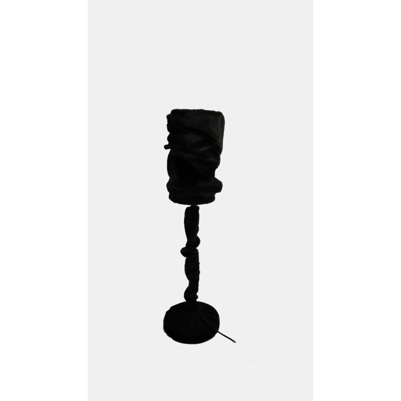 LAMPADA DA TAVOLO IN VELLUTO NERO FARO PUCCINI...