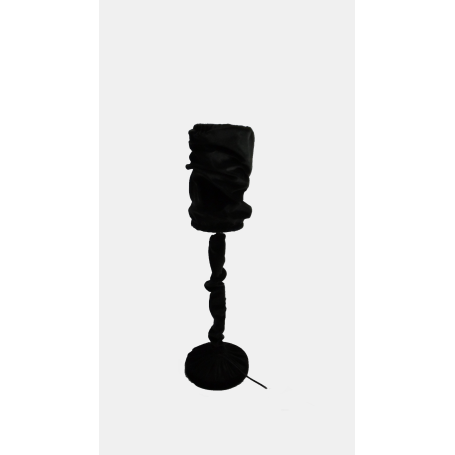 LAMPADA DA TAVOLO IN VELLUTO NERO FARO PUCCINI  LO 29642 LOREFAR 296