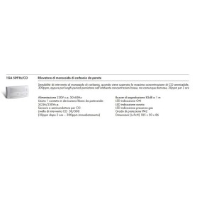 RILEVATORE DI MONOSSIDO DI CARBONIO PERRY 1GA-50916/CO 2