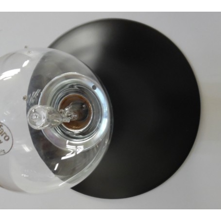 PLAFONIERA PIRAMIDE PICCOLA CM19 CONO INOX/BIANCO/SATINATO con lampada a vista
