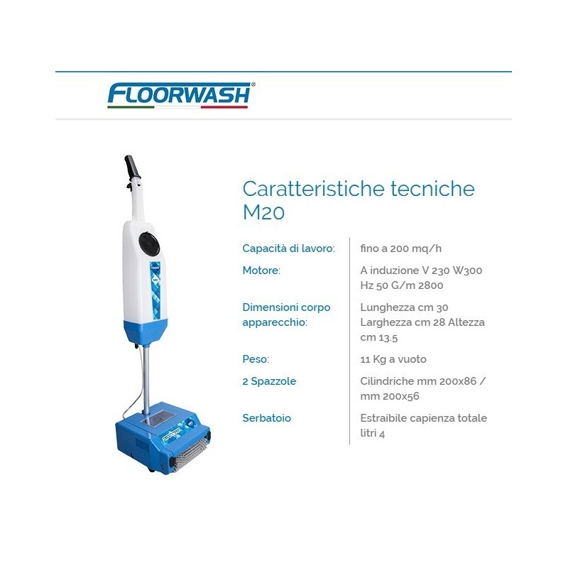 LAVAPAVIMENTI A RULLI FLOORWASH M20 RULLO DA 20CM