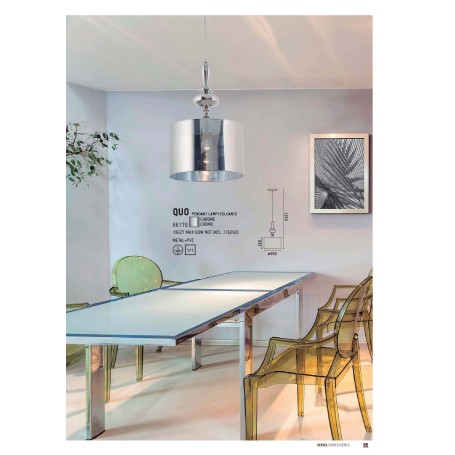 FARO QUO LAMPADARIO in metallo cromato FARO 66179 QUO