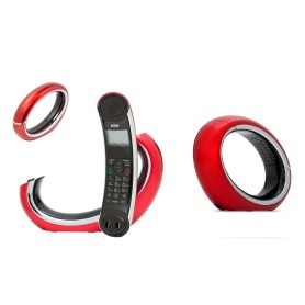 Telefono Cordless a forma Circolare rosso ECLIPSE 10 AEG 2