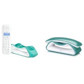TELEFONO CORDLESS - COLORE VERDE ACQUA - DESIGN PHONE -