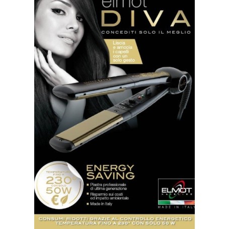 PIASTRA STIRA CAPELLI ELMOT DIVA PROFESSIONALE