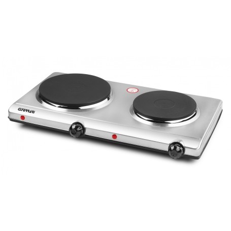 PIASTRA ELETTRICA DOPPIA INOX CON TERMOSTATO