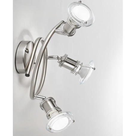 PLAFONIERA 3 FARETTI CIRCOLARI E27 INOX PERENZ 4935