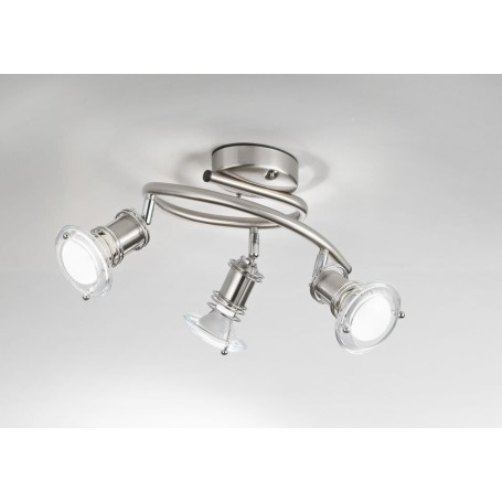 PLAFONIERA 3 FARETTI CIRCOLARI E27 INOX PERENZ 4935