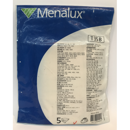 SACCHETTI PER ASPIRAPOLVERE T35B COMPATIBILI CON VETRELLA, ALFATEC AC96 ROWENTA AMBIA, KINGO, ZR76