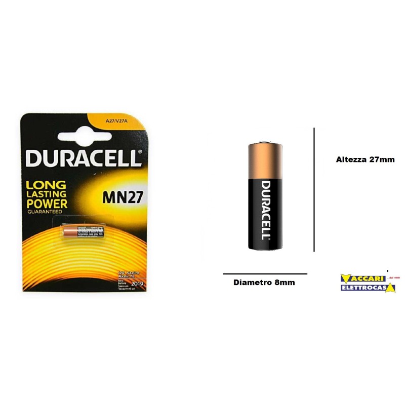 BATTERIA 12V SOTTILE MN 27 DURACELL