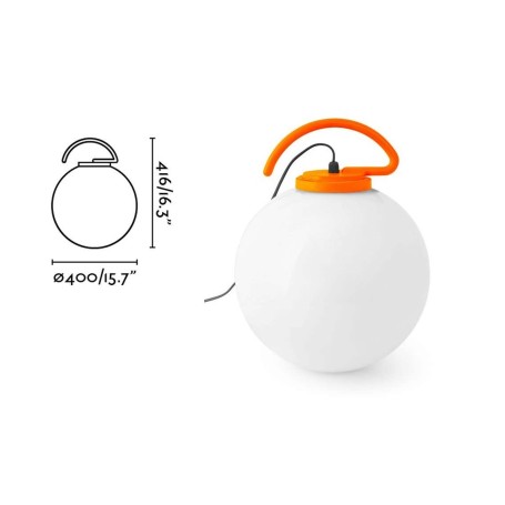 LAMPADA DA ESTERNO PORTATILE GLOBO GRANDE NUK FARO 70484