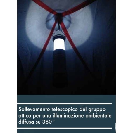Minitorcia LED in metallo da campeggio TELE POWER LED