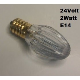 lampada per cimitero votiva led 24V -E14 - 2Watt luce calda 2