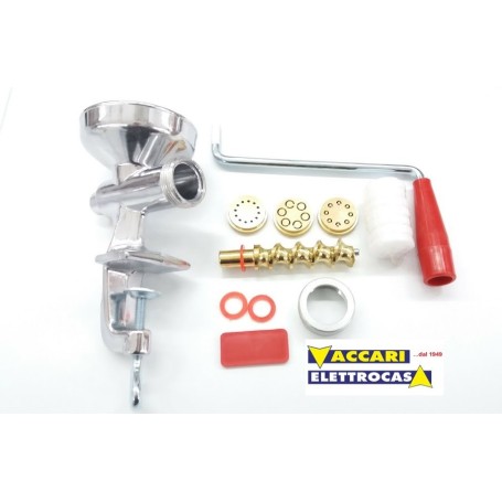 Torchietto manuale per pasta con N°3 TRAFILE in OTTONE A SCELTA