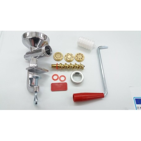 Torchietto manuale per pasta con N°3 TRAFILE in OTTONE A SCELTA