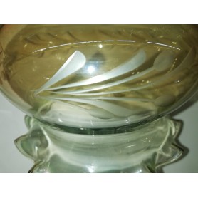 vetro x lampadari ambra molato dim H 18 diam 14 attacco con collo diam 6,5 2