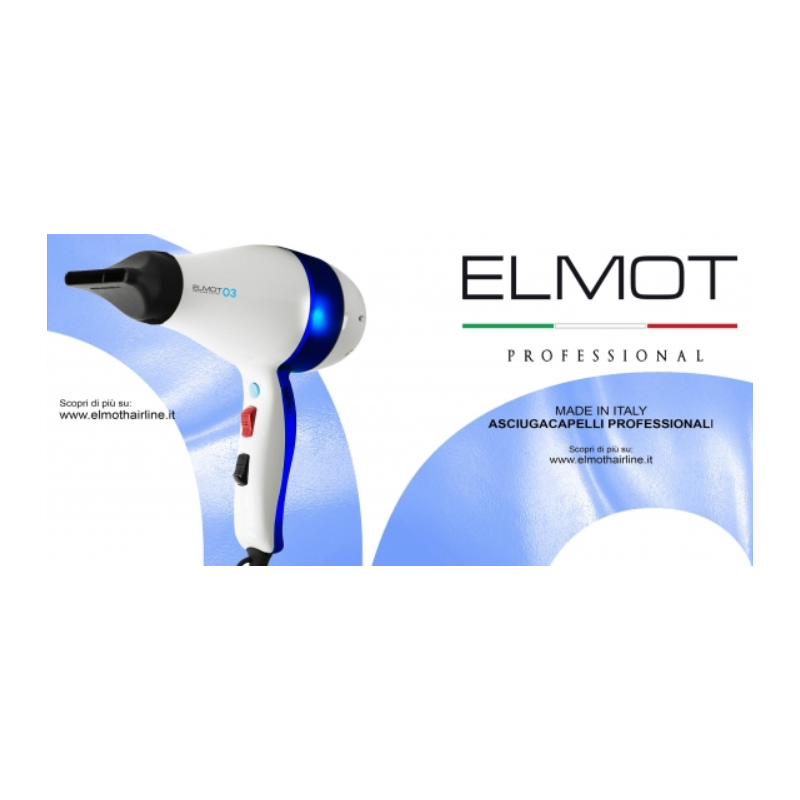 asciugacapelli ossigeno attivo con diffusore Elmot