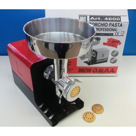 TORCHIO PER PASTA ELETTRICO CON TRAFILE IN OTTONE NEW OMRA PROFESSIONAL ORIGINALE