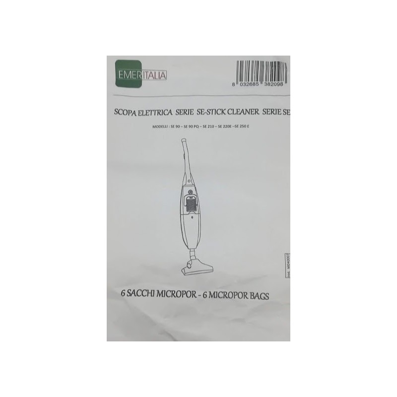 SACCHETTI RICAMBIO PER ASPIRAPOLVERE EMER SCOPA ELETTRICA