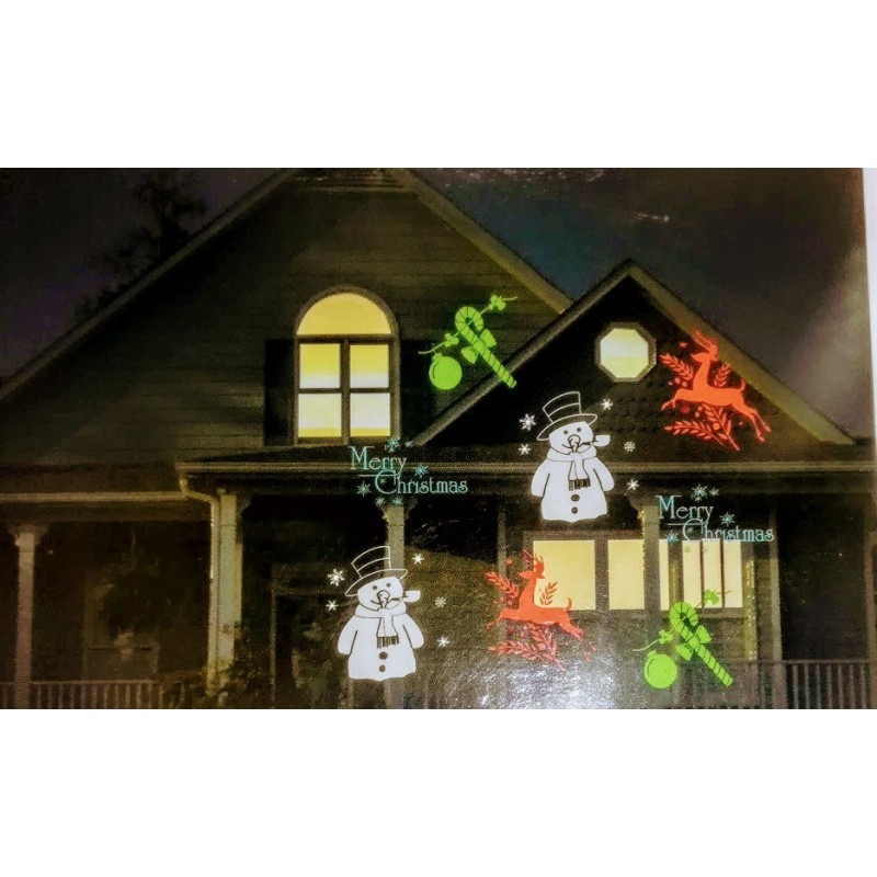 Proietto LED BIG WIMEX dotato di sensore crepuscolare e diapositive intercambiabili WIMEX