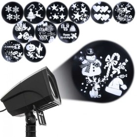 Proiettore Oscar Led con 12 giochi, per uso interno ed esterno. LOTTI GLD 4L12R 2