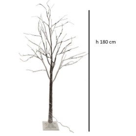 Albero innevato con 96 luci LED, h180 cm LUMINEO
