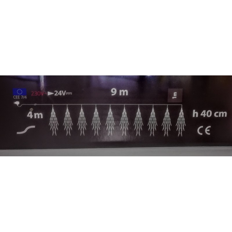 Filo con grappoli di luce 10 MINI BUNCHES bianco freddo