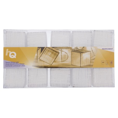 Fila di luci LED quadrate bianche a batterie HQ