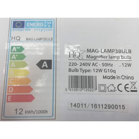 Lampadina neon ricambio per lampada con lente MAG-LAMP3 fluo 12w 6400K G10q Lampadina neon ricambio per lampada con lente MAG-LAMP3 fluo 12w 6400K G10q