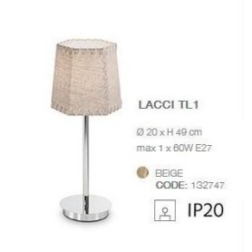 Lampada con Paralume in Tessuto e montatura Cromo. LACCI... 2