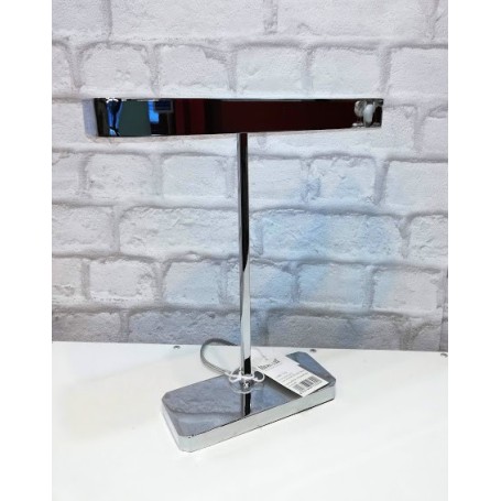 Lampada da tavolo con montatura e diffusore interamente in metallo rifinito in cromo . IDEAL LUX LUMI TL2