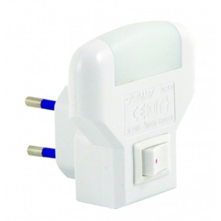 PUNTO LUCE NOTTURNO LED CON INTERRUTTORE BLU, GIALLO, ROSSO, VERDE, BIANCO