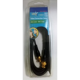CAVO VIDEO BNC MASCHIO7BNC MASCHIO 2.5MT/PLACCATI ORO/CAVO NERO/ 2