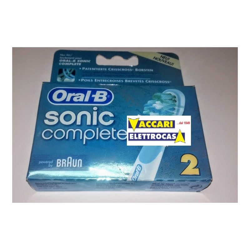 Set 2 ricambi per spazzolino SONIC COMPLETE ORAL-B