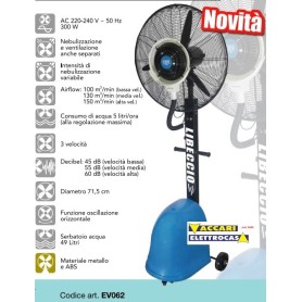 GRANDE VENTILATORE NEBULIZZANTE PER ESTERNO NUOVA VERSIONE LIBECCIO 2