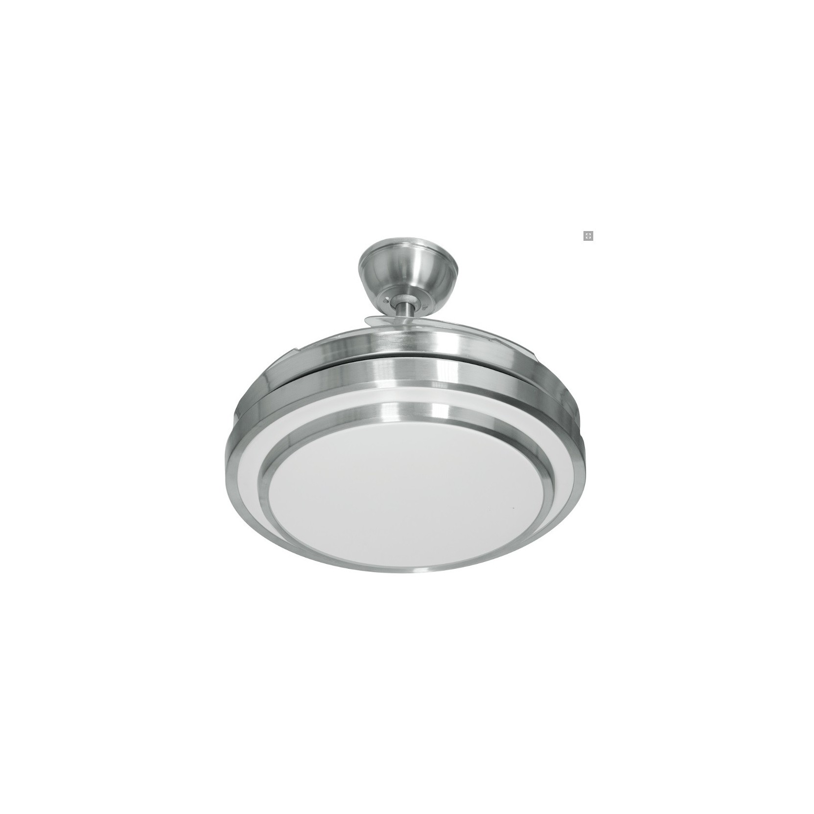 VENTILATORE A SOFFITTO PALE BIANCO CON TELECOMANDO LAMPADARIO E27 LUCE Ø  105 cm 8014211952142