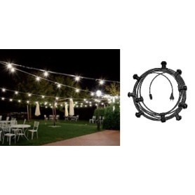 Catena lampadine da esterno MT10 con 10 porta lampada E27 2