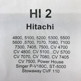 Sacchetti in carta per aspirapolvere conf. 6 HITACHI 4800, 5100, 5200, 5300, 5500, 5600, 5700, 7070, 7080, 7100, 7300, 7405, 750 2