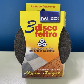 Kit 3 dischi feltro per tutte le lucidatrici a montaggio rapido PARODI & PARODI
